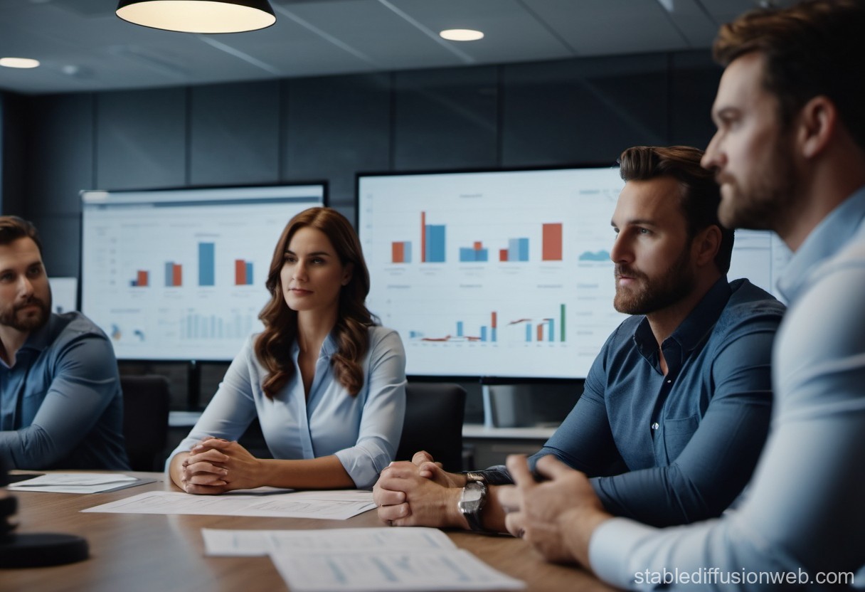 A diverse team collaborating in a modern office setting, representing synergy and teamwork.