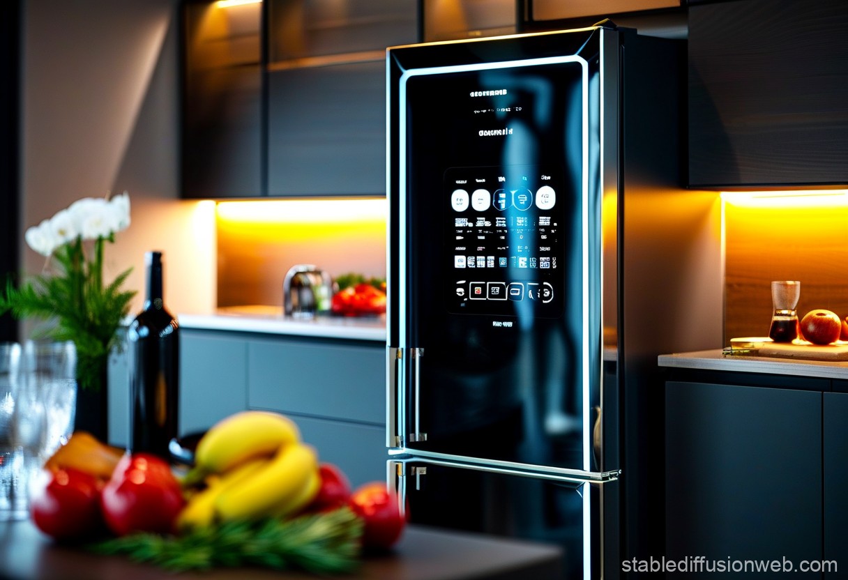 Samsung AI fridge touchscreen displaying a grocery list and Instacart integration