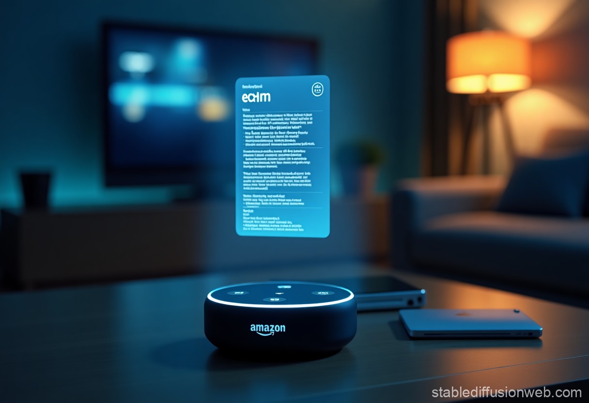 Amazon’s new Alexa+ AI assistant demonstrating document recall and smart home controls.