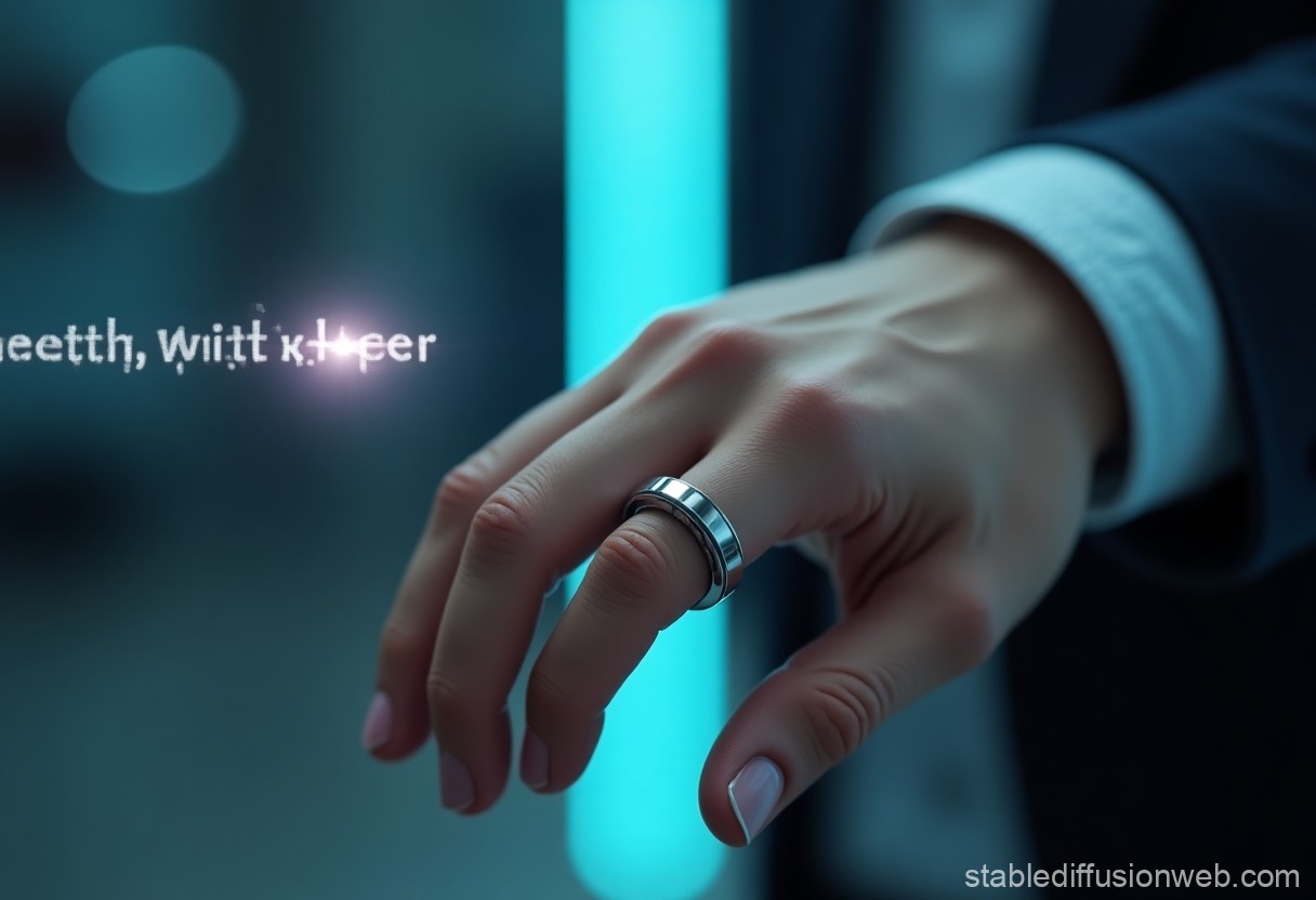 A futuristic smart ring designed for real-time ASL translation using sonar and AI.